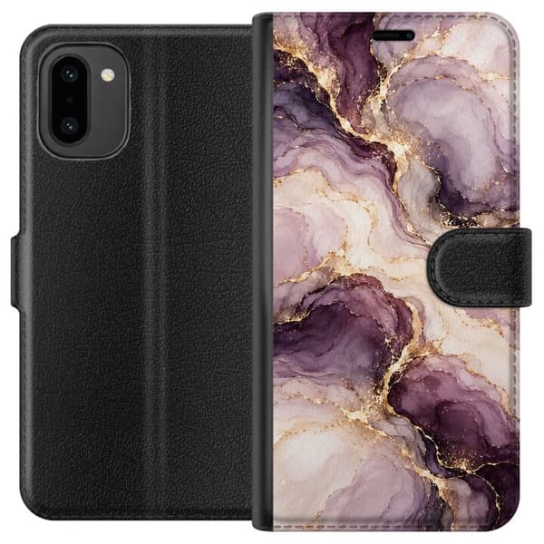 Kompatibelt Lommeboketui til OnePlus 15R Plommemarmor lila