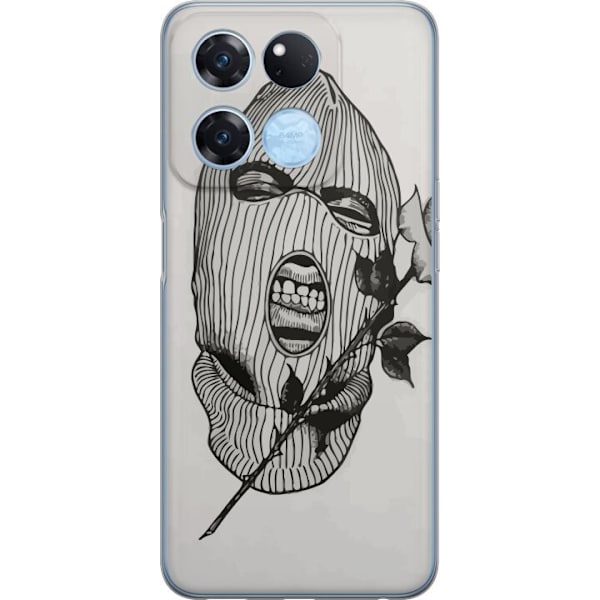 OnePlus Ace Racing Gennemsigtig cover Ski Maske Ros Streetwear Design Grafisk Motiv Spænding Urban Stil Gadekunst Maskerade Symbol