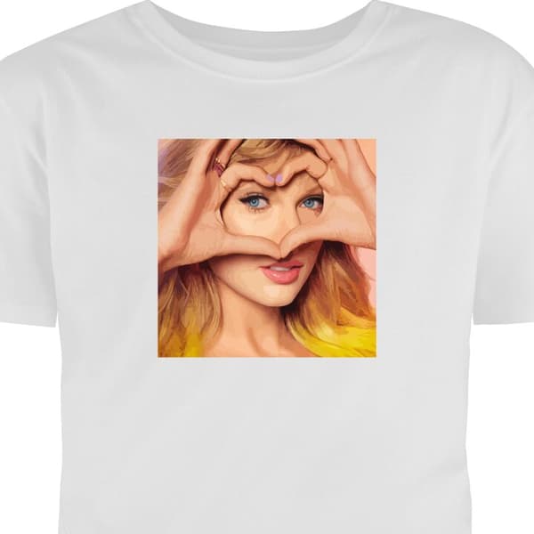 Barn T-shirt Vit 7-8 År Taylor Swift vit 7-8 År