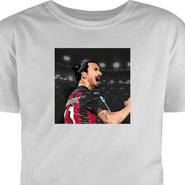 T-shirt til Voksen | Klassisk Voksen T-shirt Zlatan grå L