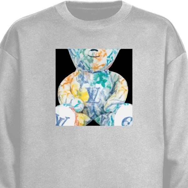 Sweatshirt för Vuxen | Klassisk Collegetröja LV TEDDY grå XL