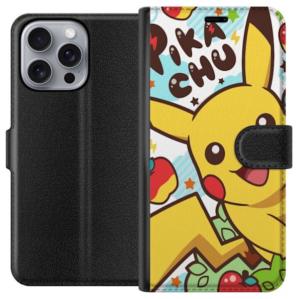 Apple iPhone 16 Pro Max Plånboksfodral Pikachu