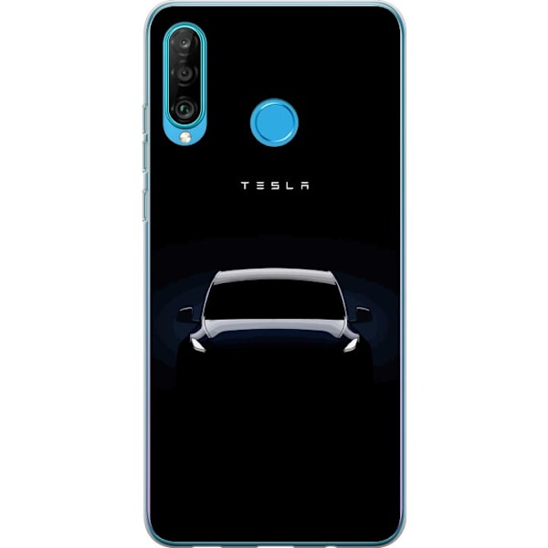 Huawei P30 lite Genomskinligt Skal Tesla