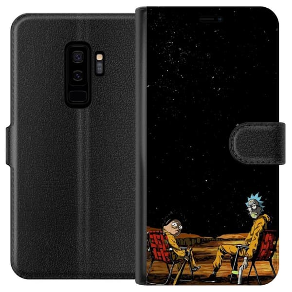 Kompatibel Tegnebogsetui til Samsung Galaxy S9+ Rick og Morty
