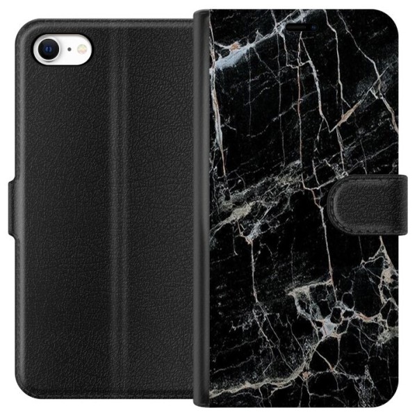 Apple iPhone 6 Lompakkokotelo Musta marmori