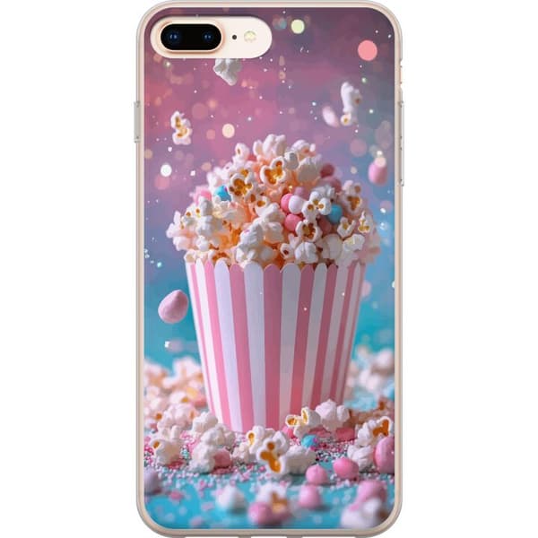 Kompatibelt Mobilskal till Apple iPhone 8 Plus Popcorn bucket retro bio snacks rolig figur