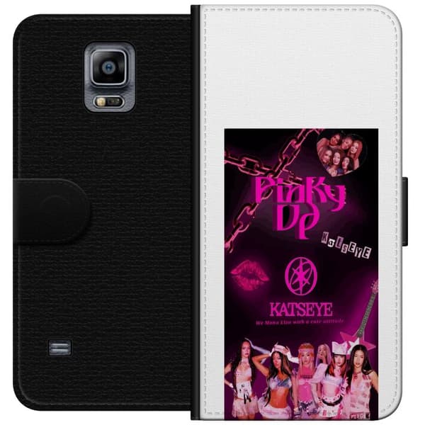 Kompatibel Tegnebogsetui til Samsung Galaxy Note 4 KATSEYE social collage pink