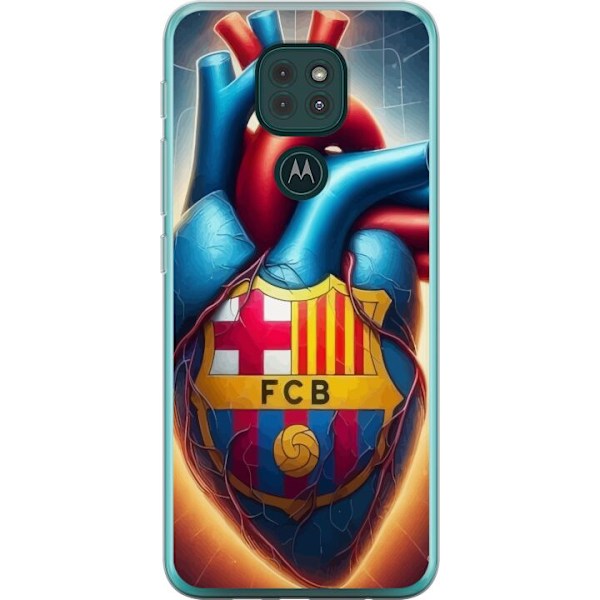 Motorola Moto G9 Play Genomskinligt Skal FCB Hjärta