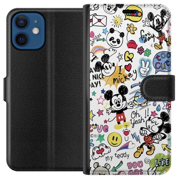 Kompatibel Tegnebogsetui til Apple iPhone 12 Mickey Mouse