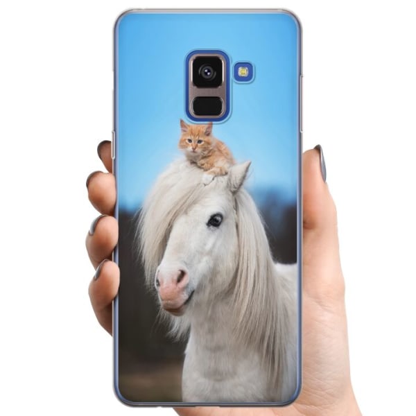 Samsung Galaxy A8 (2018) TPU Mobildeksel Hest & Katt