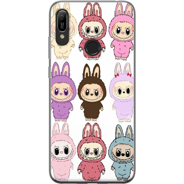 Huawei Y6 (2019) Genomskinligt Skal Labubu Pink Monster – Po