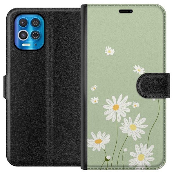 Motorola Edge S Plånboksfodral Prästkragar – blommigt mönster i svensk sommarstil