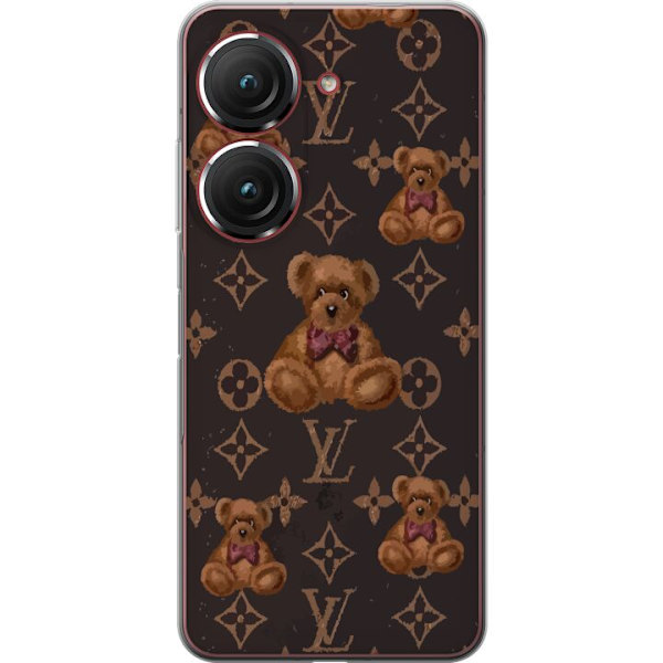 Asus Zenfone 9 Läpinäkyvä kuori Louis Vuitton Teddykarhu Kuvio Ylellinen Muotisuunnittelu Suosittu Motiivi Muoti-Trendi Ylelliset Asusteet