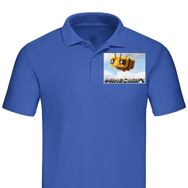 Piké för Vuxen | Elegant Pikétröja A Minecraft Movie Blå Small