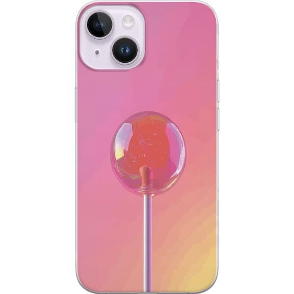 Kompatibel Mobilcover til Apple iPhone 14 Plus Blank lyserød pinde mod blød pastelbaggrund pink