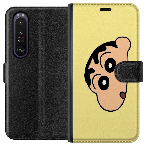 Sony Xperia 1 III Plånboksfodral Peeking Shinchan