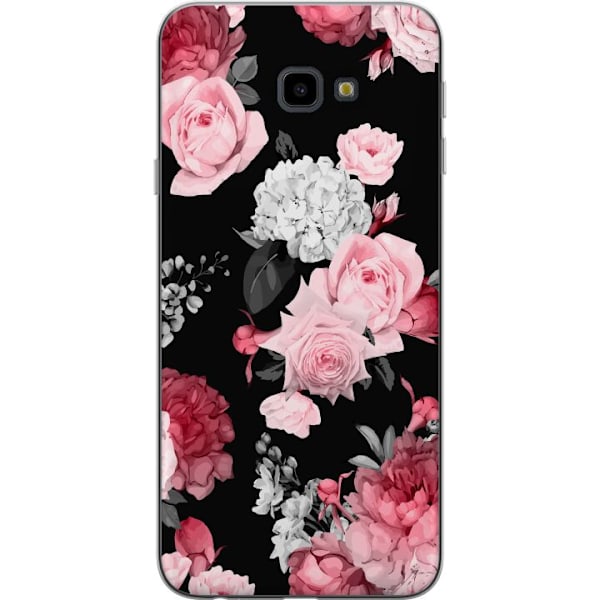 Samsung Galaxy J4+ Läpinäkyvä kuori Kukat