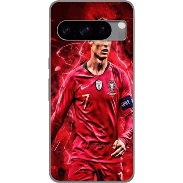 Google Pixel 8 Pro Läpinäkyvä kuori Ronaldon Taidot - CR7 Suunnittelu Aidolle Kannattajalle