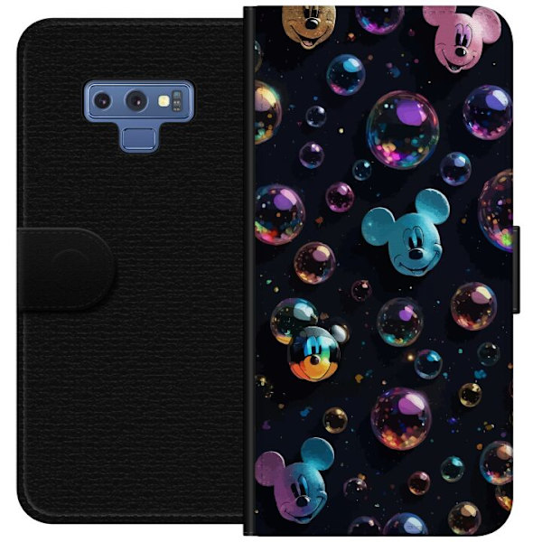 Samsung Galaxy Note9 Lompakkokotelo  Mikki Hiiri Disney Kuplat Suunnittelu Hauska Motiivi Suosittu Disney-hahmo Piirrossarja Lasten Klassikko