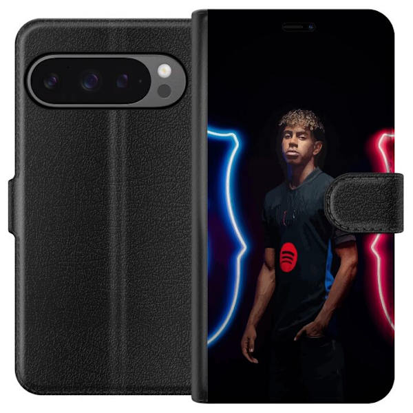 Google Pixel 9 Pro XL Tegnebogsetui Yamal Fodbold FC Barcelona Ung Talent Spiller Fodboldstjerne Spanien La Liga Populært Motiv