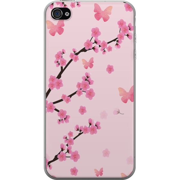 Apple iPhone 4 Cover / Mobilcover - Blomster