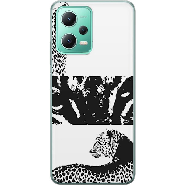 Xiaomi Redmi Note 12 Läpinäkyvä kuori Leopard Faces