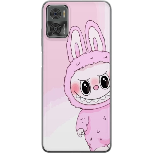Motorola Moto E22i Gennemsigtig cover Labubu Kanin-serien