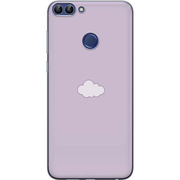 Huawei P smart Genomskinligt Skal Lila Moln – minimalistiskt moln på lila bakgrund