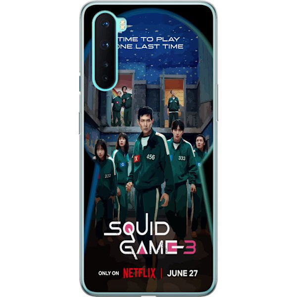 OnePlus Nord Genomskinligt Skal Squid Game Säsong 3 Seriefigurer Populärt TV Serie Motiv Ikoner Spänning Drama Asiatisk Design Trend