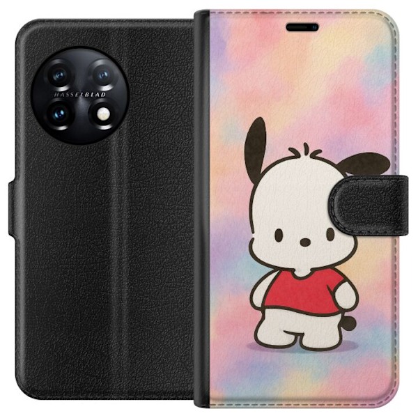 OnePlus 11 Tegnebogsetui Kawaii Sanrio Pochacco