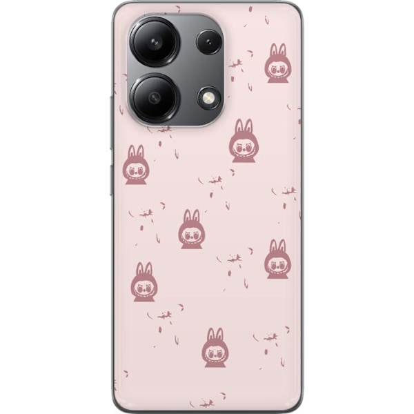 Xiaomi Redmi Note 13 4G Läpinäkyvä kuori Labubu Neon Pop - Neonvärinen pop art hirviö