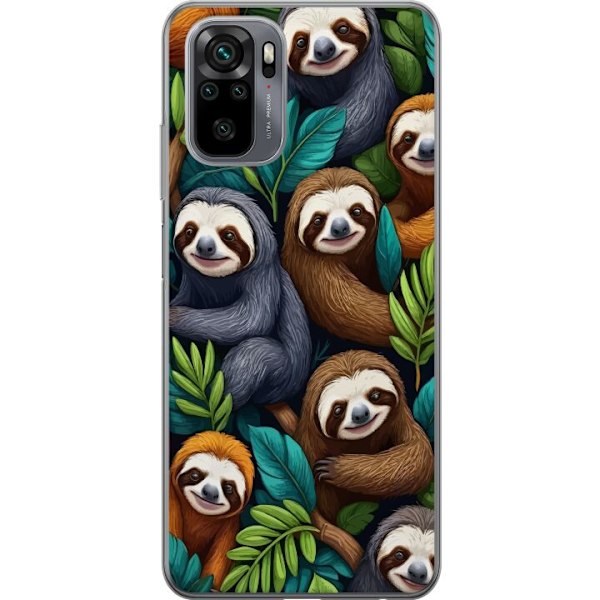 Xiaomi Redmi Note 10 Genomskinligt Skal Sengångarstil – avslappnat motiv med söt sengångare