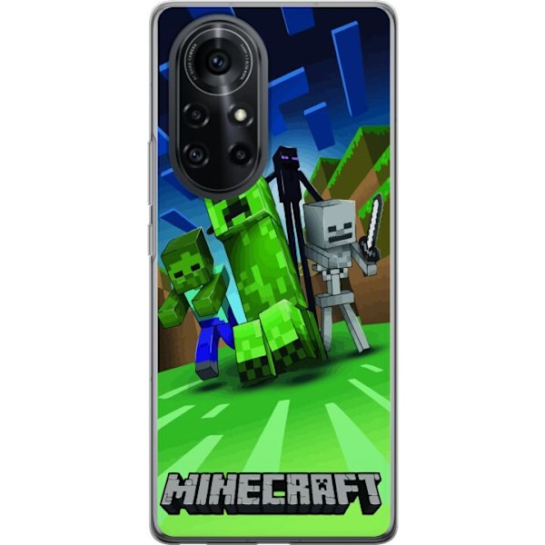 Huawei nova 8 Pro Läpinäkyvä kuori Minecraft Creeper mobilskal i klassisk grön pixelstil