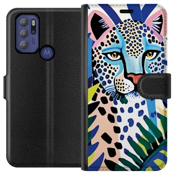 Motorola Moto G60S Lommeboketui Levende Leopard