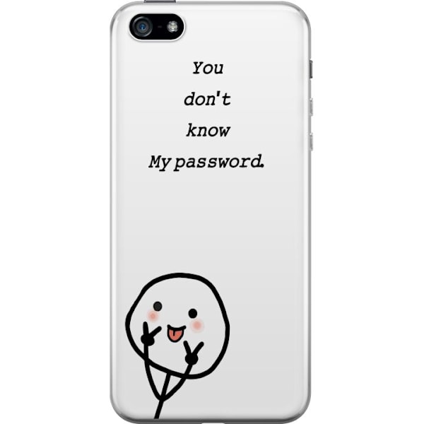 Apple iPhone 5 Genomskinligt Skal You Don’t Know My Password – edgy textmotiv med attityd