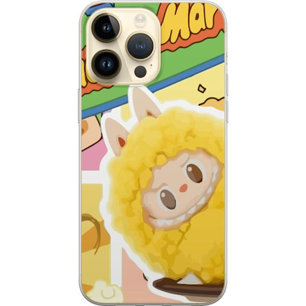 Apple iPhone 15 Pro Max Genomskinligt Skal Labubu Wacky Mart Pop Mart Serie Samlarfigur Söt Design Populärt Motiv Figurserie Kreativ Art Toy