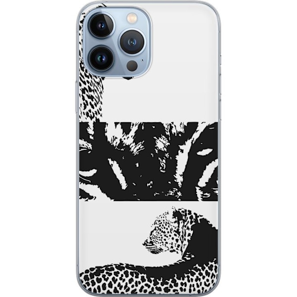 Apple iPhone 13 Pro Max Läpinäkyvä kuori Leopard Faces