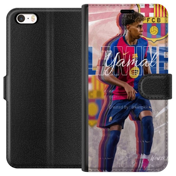 Apple iPhone SE (2016) Lompakkokotelo Lamine Yamal FCB