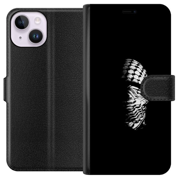 Apple iPhone 14 Lompakkokotelo Keffiyeh-kuviointi - klassinen