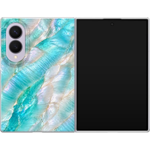 Kompatibelt Mobildeksel til Samsung Galaxy Z Fold8 Turkis perlemorgrafikk turkis