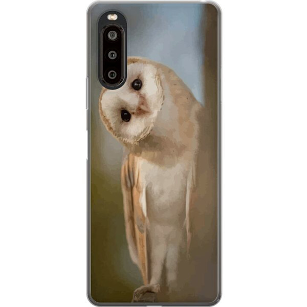 Sony Xperia 10 II Gennemsigtig cover Ugle Nysgerrig Blik Fuglemotiv Skov Natur Grafisk Design Populært Motiv Dyr Tema Dekoration