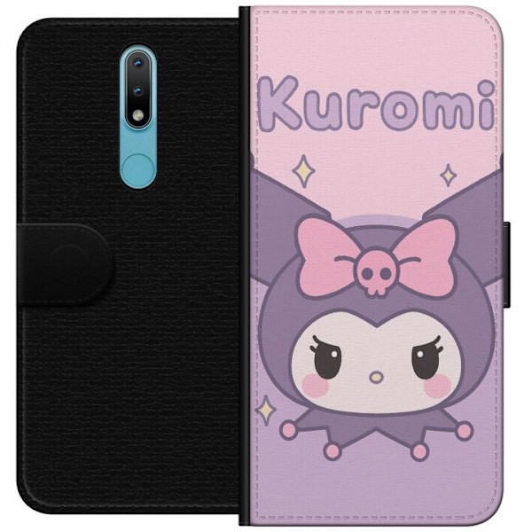 Nokia 2.4 Tegnebogsetui Kuromi Kawaii