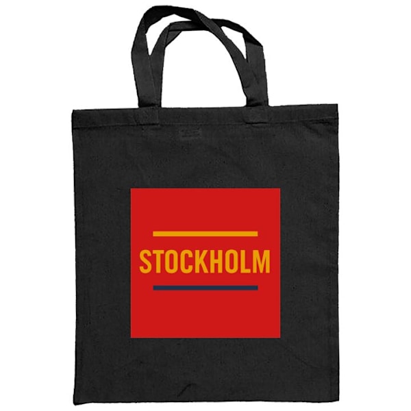 Kangaskassi | Kestävä Ostoskassi Kangasta Tukholma - Jääki Musta one size