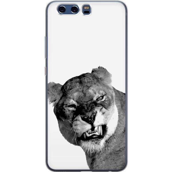 Huawei P10 Gennemsigtig cover Løve Kunstnerisk Dyremotiv Afrikansk Stil Jungle Følelse Grafisk Design Hjemmedekoration Dyr Tema