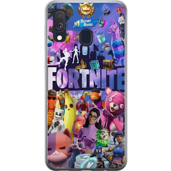 Samsung Galaxy A40 Gjennomsiktig deksel Fortnite Skins Emotes