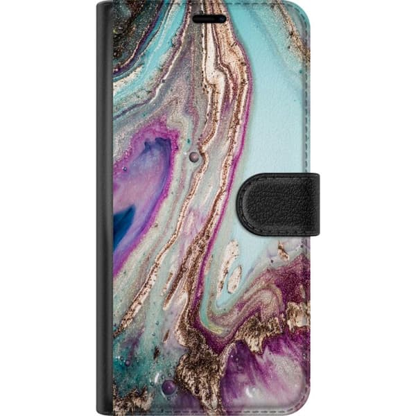 Kompatibelt Lommeboketui til Apple iPhone 12 mini Lila marmor