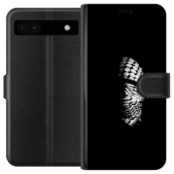 Google Pixel 6a Tegnebogsetui Keffiyeh-mønster - klassisk sor