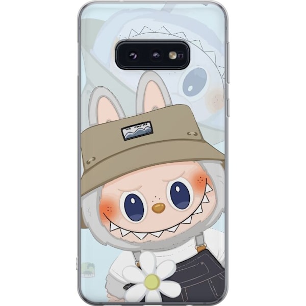 Samsung Galaxy S10e Läpinäkyvä kuori Labubu hattuineen - Pop Mart -hahmo Mr. Butcher retrotyylillä ja luonteella