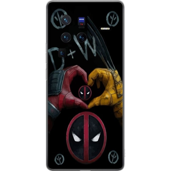 vivo X80 Pro Genomskinligt Skal Deadpool & Wolverine Kärlek