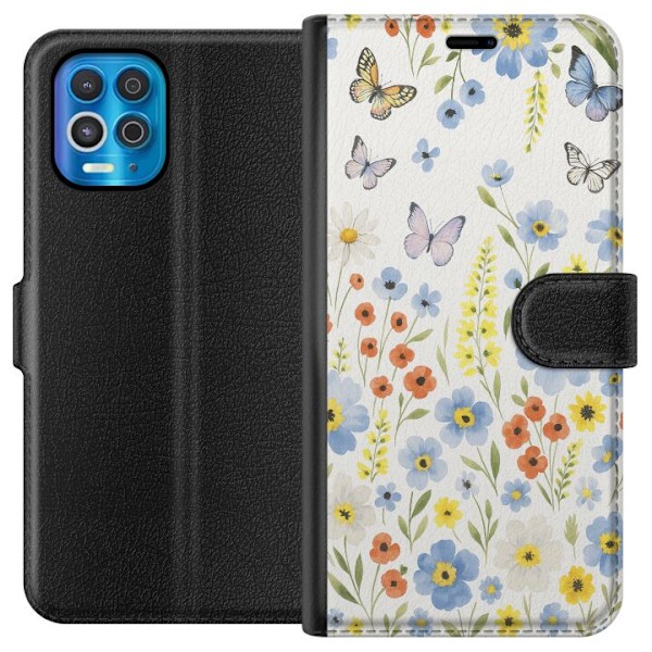 Motorola Edge S Plånboksfodral Sommarblommor